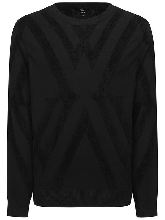 Official M BIG LOGO INTARSIA PULLOVER BK - ANEWGOLF - BALAAN 1