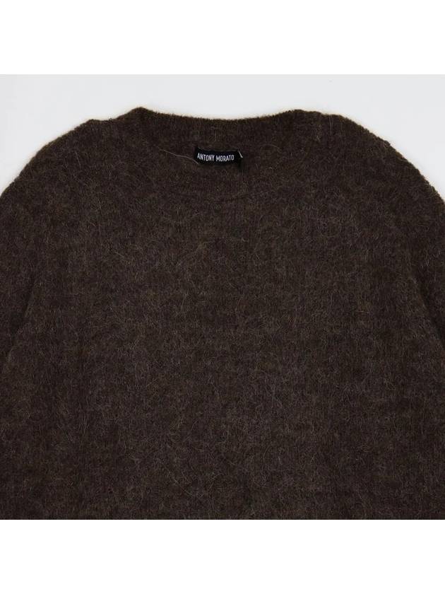 Men s alpaca blend brown wool knit ANIT103 - IKALOOOK - BALAAN 3