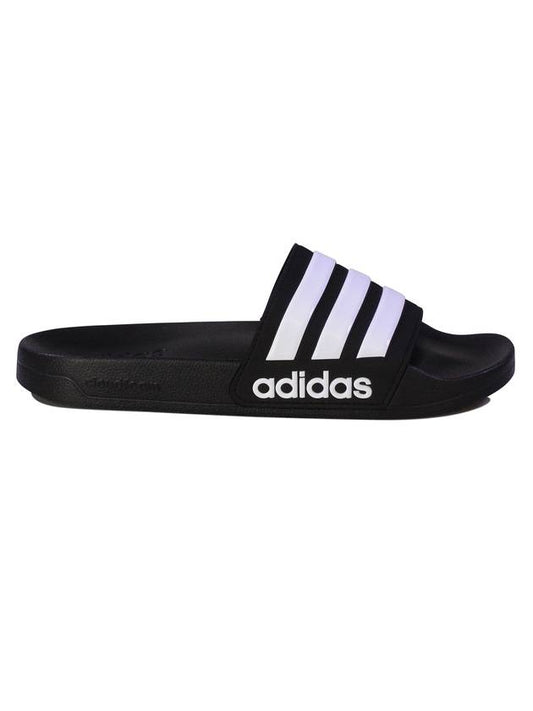 CF Adilette Three Stripes Slippers Black - ADIDAS - BALAAN.