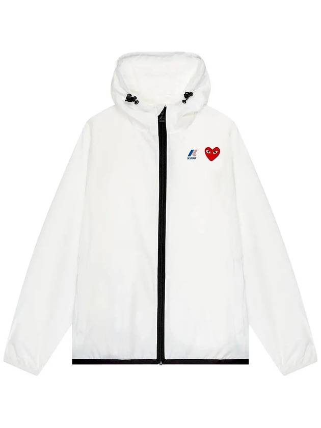 Small Heart Wappen Windbreaker White - COMME DES GARCONS - BALAAN 2