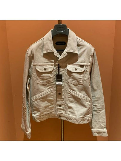 Trucker Denim Jacket Beige - TOM FORD - BALAAN 2