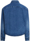 Washed Button-Up Denim Jacket Blue - AMI - BALAAN 4