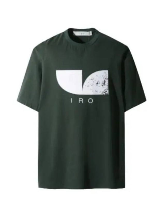 Logo color combination semi over cotton t shirt short sleeve - IRO - BALAAN 1