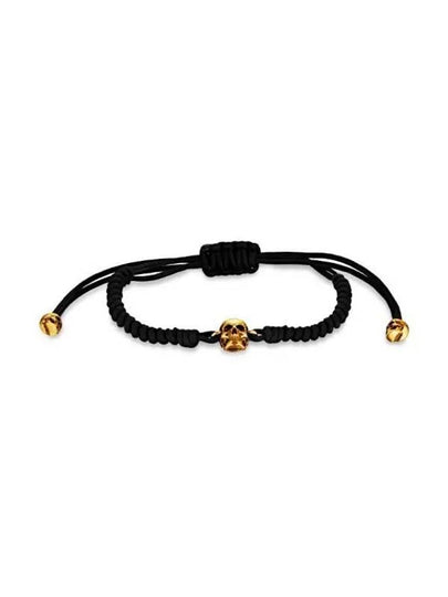 705849 1AAIN 1000 Skull Charm Fabric Bracelet - ALEXANDER MCQUEEN - BALAAN 2