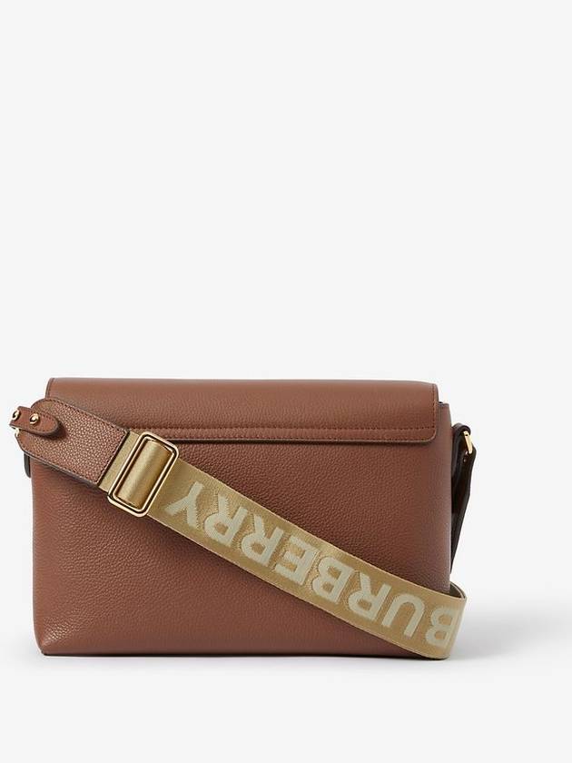 Leather and Vintage Check Note Crossbody Bag Tan - BURBERRY - BALAAN 3