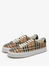 Vintage Check Cotton Low Top Sneakers Beige - BURBERRY - BALAAN 4