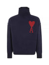 De Coeur Turtleneck Navy - AMI - BALAAN 2