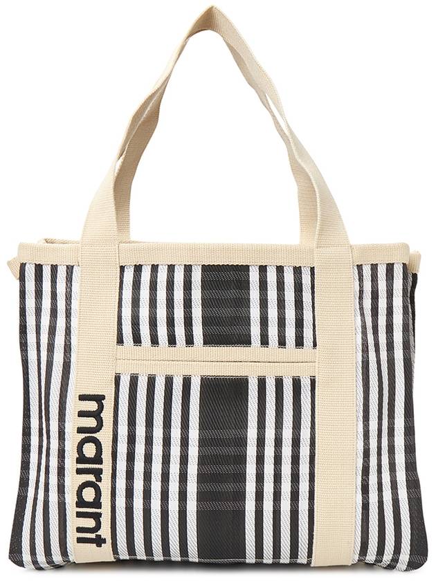 Darwen Striped Nylon Tote Bag Black - ISABEL MARANT - BALAAN 2