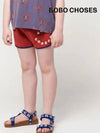 Kids Circle Shorts Burgundy 124AC067 610 - BOBO CHOSES - BALAAN 6