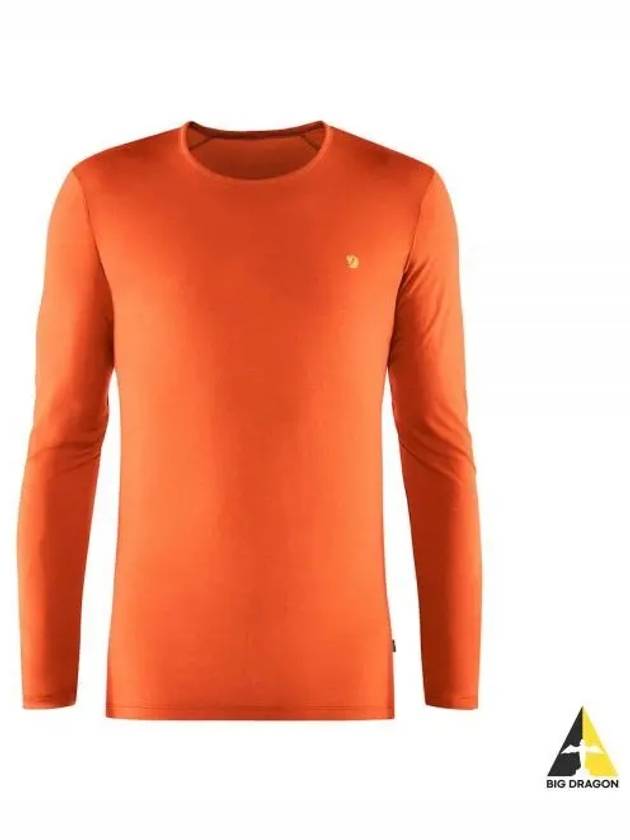 Women s Bergtagen Thin Wool Long Sleeve T Shirt Hokkaido Orange 89886208 LS W - FJALL RAVEN - BALAAN 2