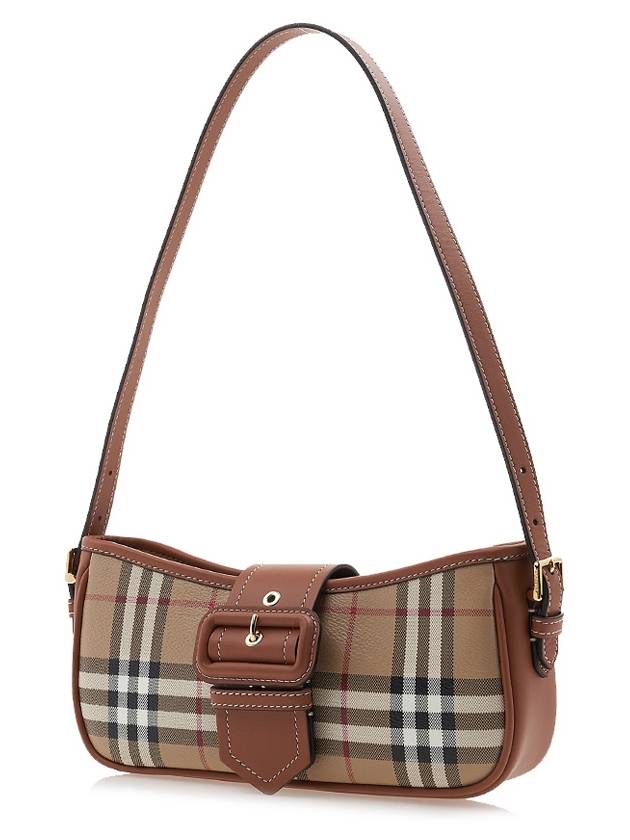 Buckle Strap Check Sling Shoulder Bag Beige - BURBERRY - BALAAN 3