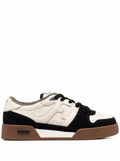 Match FF Logo Low Top Sneakers Black - FENDI - BALAAN 2