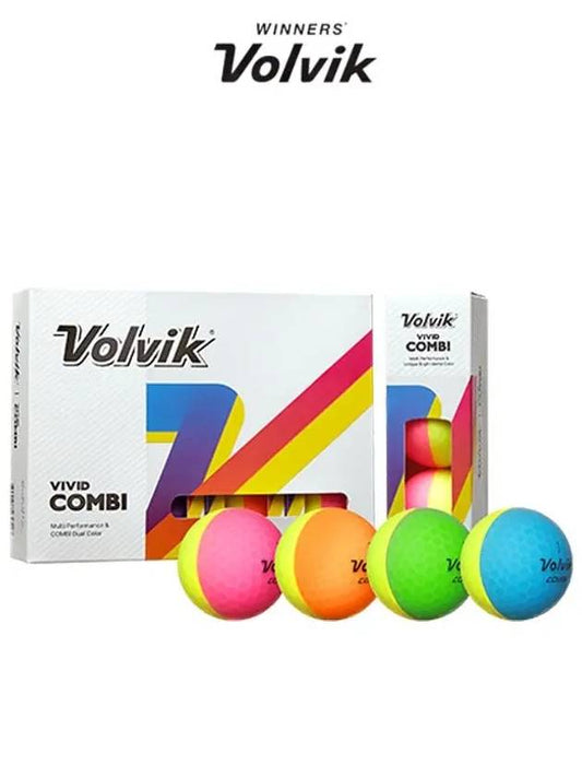 Vivid Combi 12-ball, half-and-half ball, 3-piece, half-and-half ball, 4 colors VIVID COMBI - VOLVIK - BALAAN 1