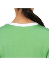 Women's Logo Fitted Short Sleeve T-Shirt Green - GANNI - BALAAN 10