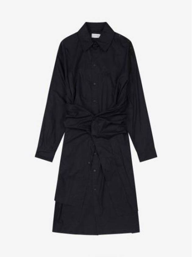 Women's Shirt Midi Dress Black - LEMAIRE - BALAAN 2