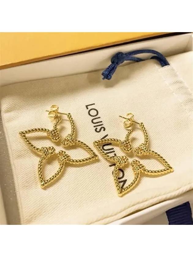 Nautical Earrings Gold Monogram Flower M01848 - LOUIS VUITTON - BALAAN 6