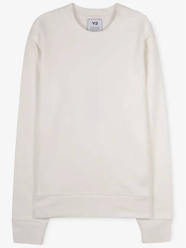 Back Logo Print Cotton Sweatshirt White - Y-3 - BALAAN 3