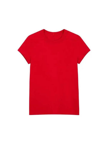 WOMEN Short Sleeve Cropped T Shirt Red - RICK OWENS - BALAAN 1