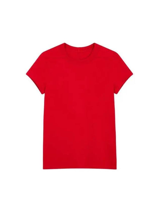 WOMEN Short Sleeve Cropped T Shirt Red - RICK OWENS - BALAAN 1