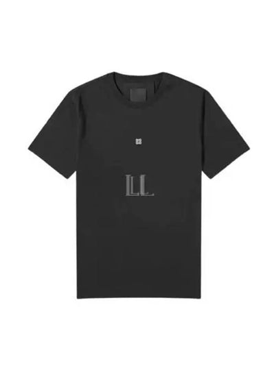 4G Logo Cotton Short Sleeve T-shirt Black - GIVENCHY - BALAAN 2