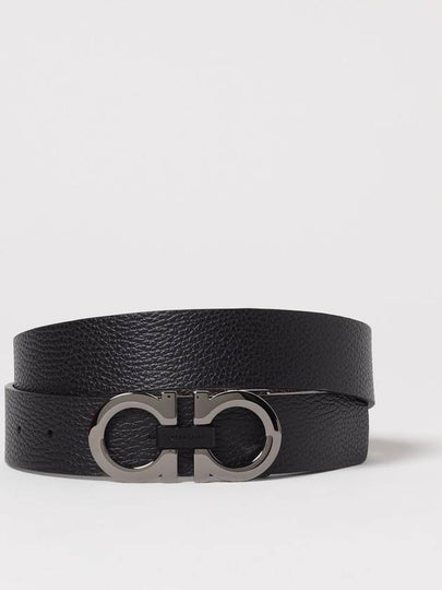 Reversible Gancini Belt Black Hickory - SALVATORE FERRAGAMO - BALAAN 2