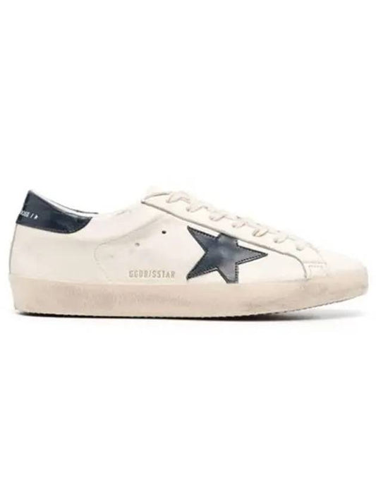 Superstar Beige Night Blue Heel Tab Sneakers - GOLDEN GOOSE - BALAAN 2