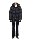 Logo Applique Nylon Puffer Coat Black - BURBERRY - BALAAN 4