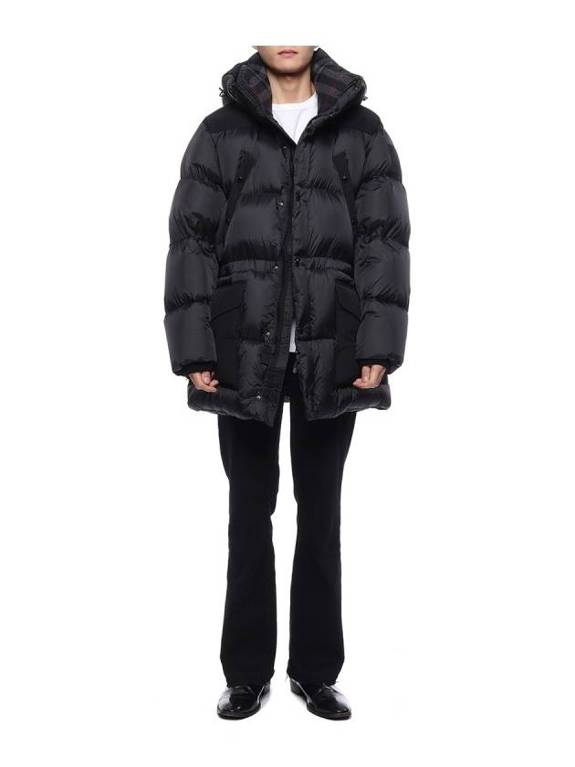 Logo Applique Nylon Puffer Coat Black - BURBERRY - BALAAN 4