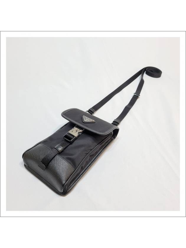 Re-Nylon Saffiano Leather Mini Bag Black - PRADA - BALAAN 5