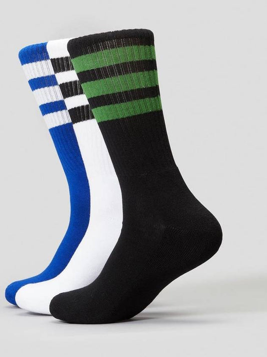 AU Australia SS LINK Striped Socks 3 Pack ST7235011 Multi MENS ONE SIZE - STUSSY - BALAAN 2