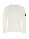 Men's Lens Wappen Long Sleeve Knit Top White - CP COMPANY - BALAAN.