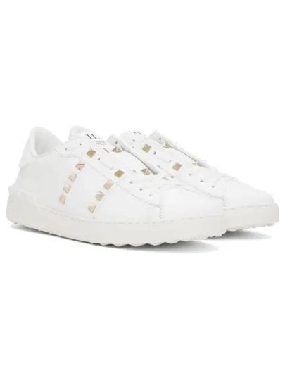 Men's Rockstud Untitled Low Top Sneakers White - VALENTINO - BALAAN 2