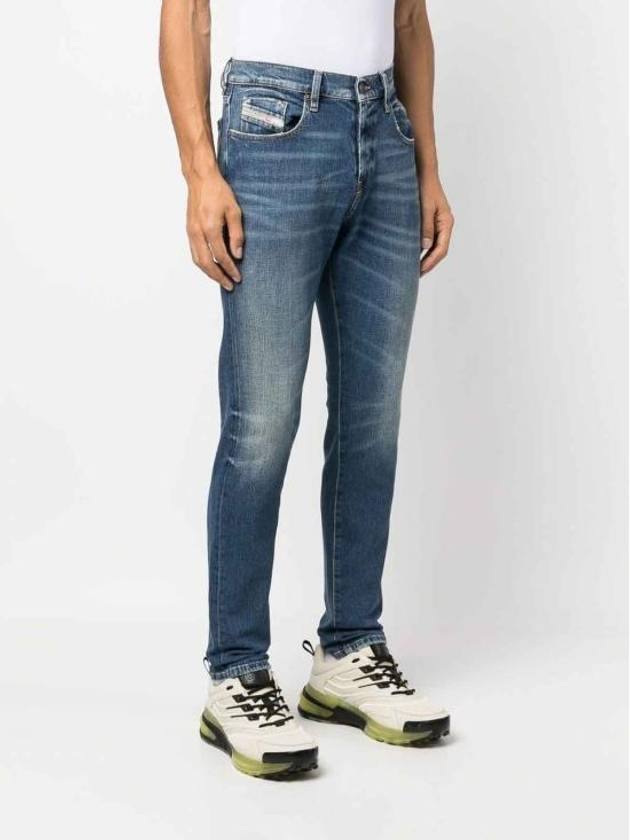 Destructive Slim Fit Jeans Blue - DIESEL - BALAAN 3