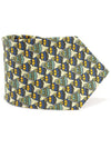 100 Silk Yellow Multi Color Pattern Tie - LOEWE - BALAAN 1