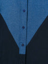 color block OVER-FIT denim shirt - NEIL BARRETT - BALAAN 5