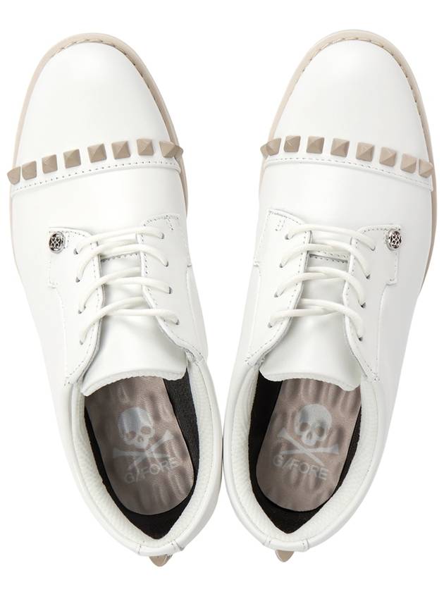 Women's Gallivanter Studded Cap Toe Spike Shoes White - G/FORE - BALAAN 3