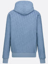 Oblique Relaxed Fit Terry Cotton Jacquard Hoodie Blue - DIOR - BALAAN 7