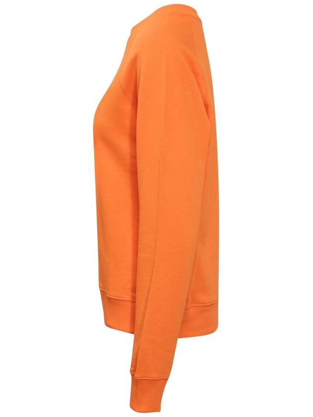 Micro Logo Cotton Sweatshirt Orange - MSGM - BALAAN 4