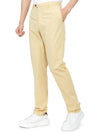 Men's Cotton Blend Straight Pants Yellow - DRUMOHR - BALAAN 6