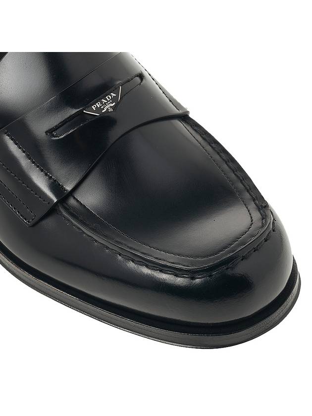 Brushed Leather Loafers Black - PRADA - BALAAN 10