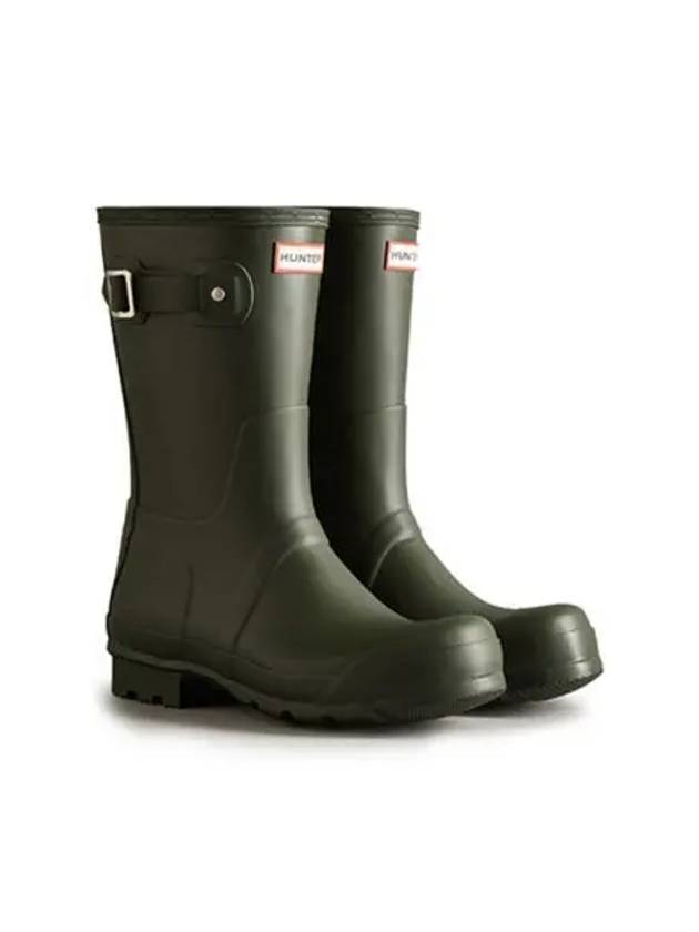 Men's Original Short Rain Boots Dark Olive - HUNTER - BALAAN 2