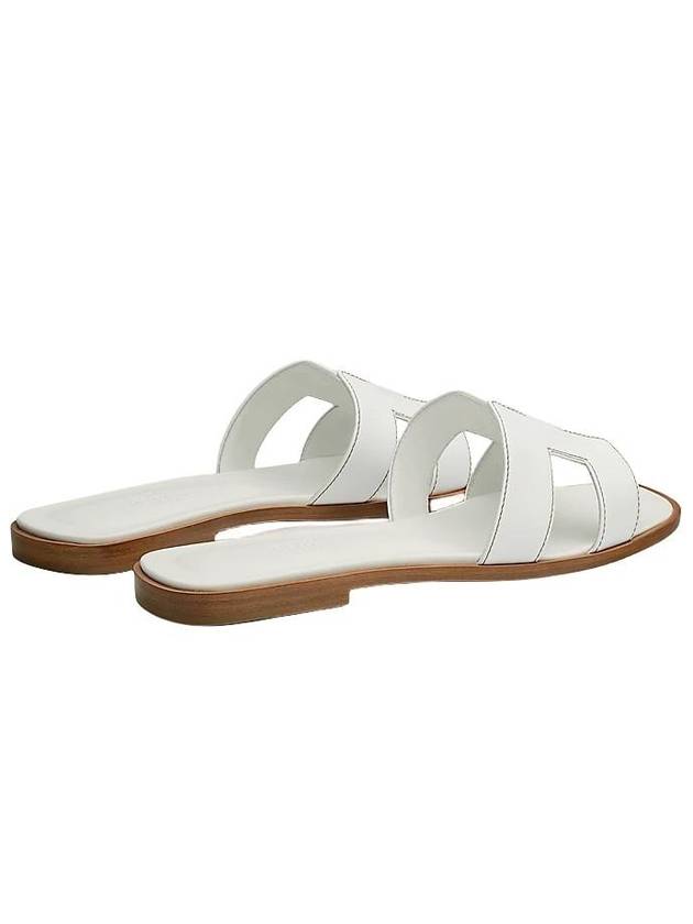 Oran Calfskin Slippers Blanc - HERMES - BALAAN 5