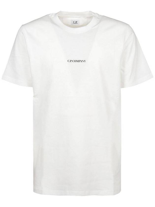 Logo Print Jersey Classic Short Sleeve T-Shirt White - CP COMPANY - BALAAN 1