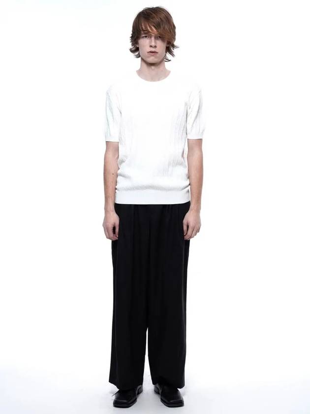 Linen two tuck wide pants black - CHANCE'S NOI - BALAAN 9