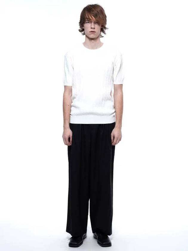 Linen Two-Tuck Wide Pants Black - CHANCE'S NOI - BALAAN 8