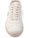 Triangle Logo Lane Leather Low-Top Sneakers Ivory - PRADA - BALAAN 7