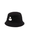 Hailey Embroidered Logo Bucket Hat Black - ISABEL MARANT - BALAAN 1