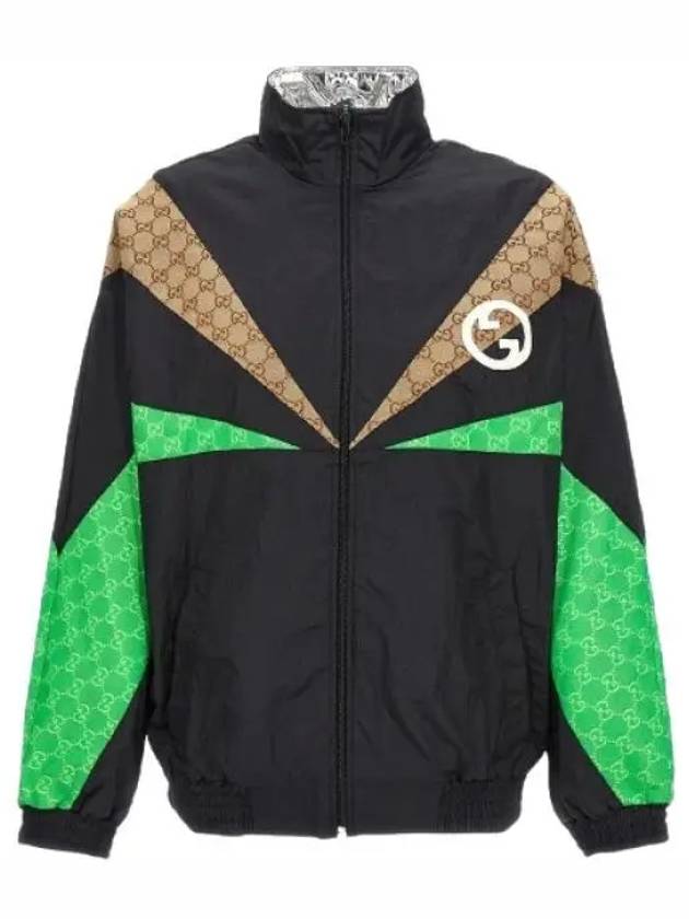 Nylon Zipper Windbreaker Jacket Black - GUCCI - BALAAN 2