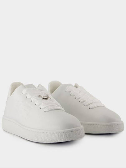 Box Sneakers - Burberry - Leather - White - BURBERRY - BALAAN 2