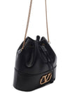 V Logo Chain Bucket Bag Black - VALENTINO - BALAAN 4